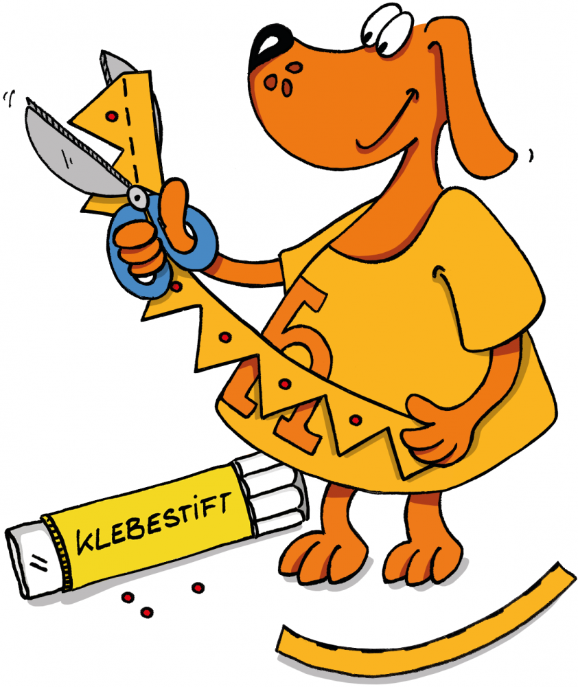 Doggy Schere und Kleber