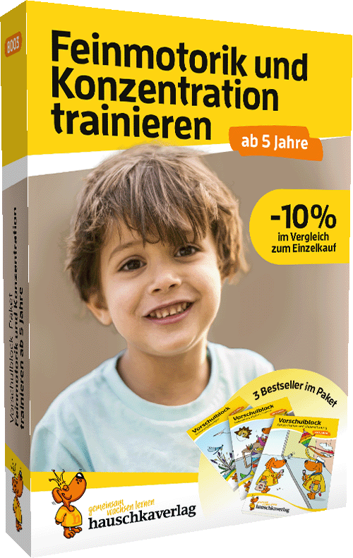 Vor-1 Vorschulblock-Paket: Feinmotorik und Konzentration trainieren! ab 5 Jahre